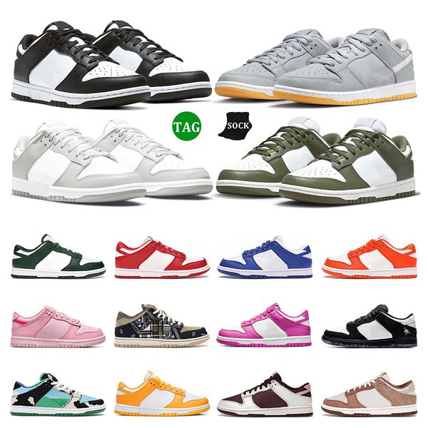 

size 36-47 men designer casual shoes flat women sneakers mens panda white black grey fog unc syracuse medium olive trail strange love womens