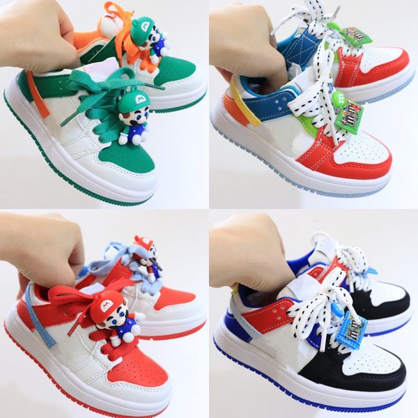 

kids shoes forces 1s casual children sneakers boys girls cartoon character basketball shoe youth kid super game running trainers jelly beans, Black