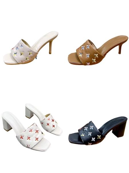 

2023 fashion slippers sandals genuine leather anti slip classic home outdoor travel essential sandals with box, Black