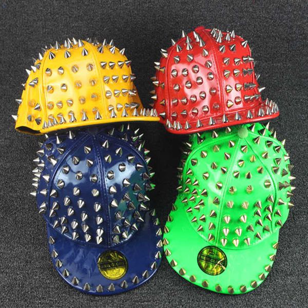 

ball caps 2016 europeu de couro completo vero masculino bons de beisebol rebites alternativos hip hop bon snapback chapus feminino meninas b, Blue;gray