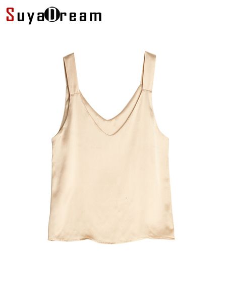 

camisoles tanks suyadream women silk camisole 100%pure silk simple chic camis spring summer t shirts black white 230421