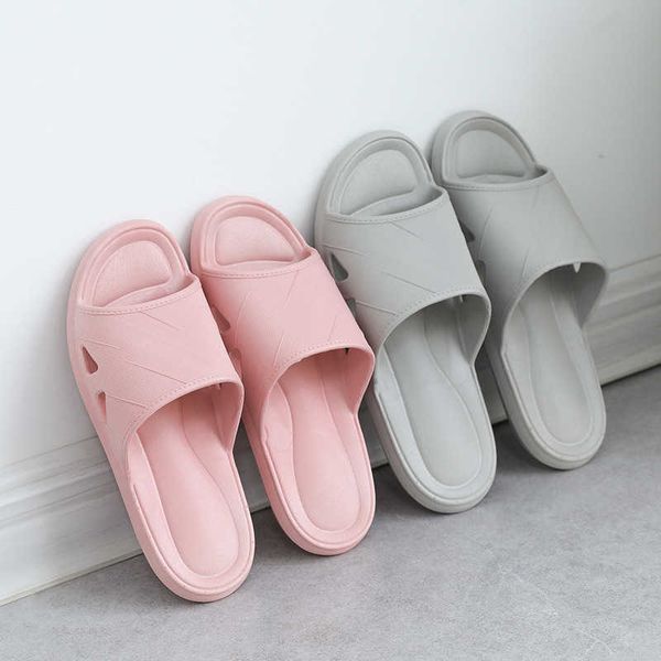 

slippers japanese style indoor soft bottom slippers bathroom shower lovers wear sandals outside female summer male household shoes, Black