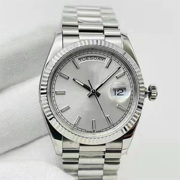 

luxury mens womens fashion 41mm watches automatic mechanical 36mm designer women log watch 904l stainless steel brand men wristwat300z, Slivery;brown