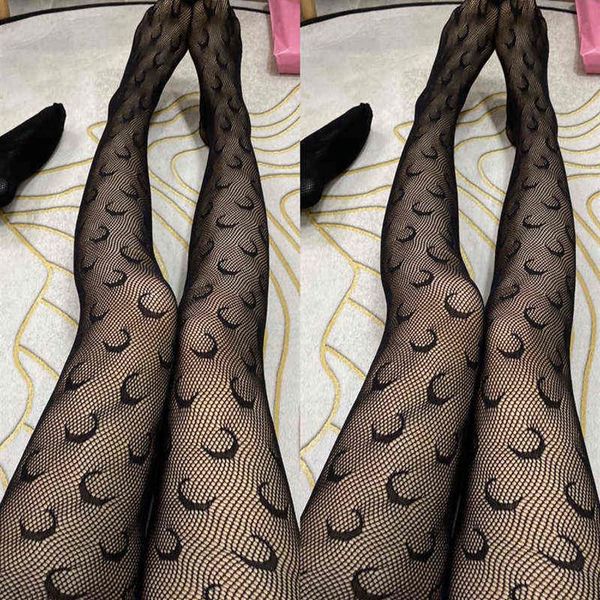 

spring summer fishnet letter tights transparent tights fashion moon pattern thin pantyhose plus size panty collant y1130353t, Black;white