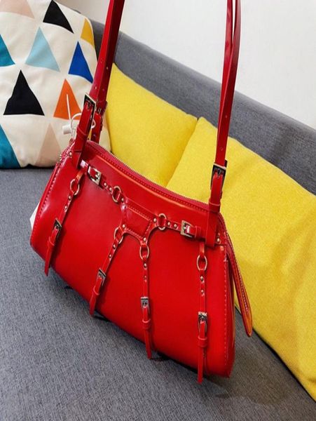 

autumn and winter style women vintage handbags axillary package genuine leather ladies single shoulder bag cross body cool girl hi3695534, Blue;pink