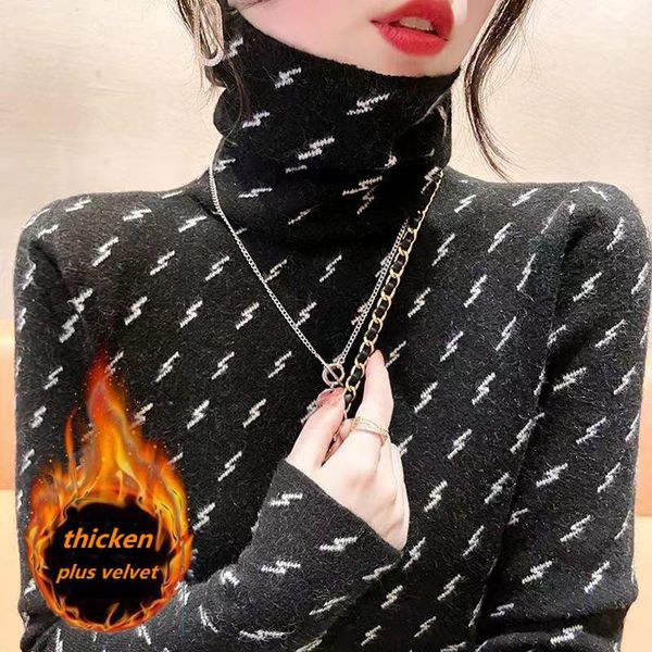 

t-shirt winter korean doublesided velvet bottoming solid thick warm turtleneck tshirt basic women fashion long sleeve soft tees, White