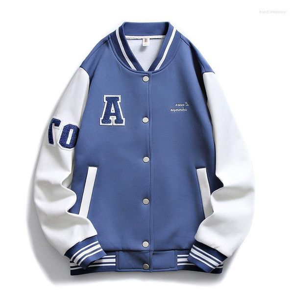 

letterman school team baseball uniform men's jackets loose sports 4xl coat pu leather stitched american spring, Black;brown