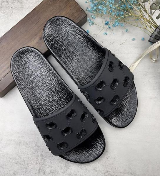 

women designer slippers rubber slides sandal flat blooms strawberry slipper green red white web fashion mens sliders beach flip fl7574559, Black