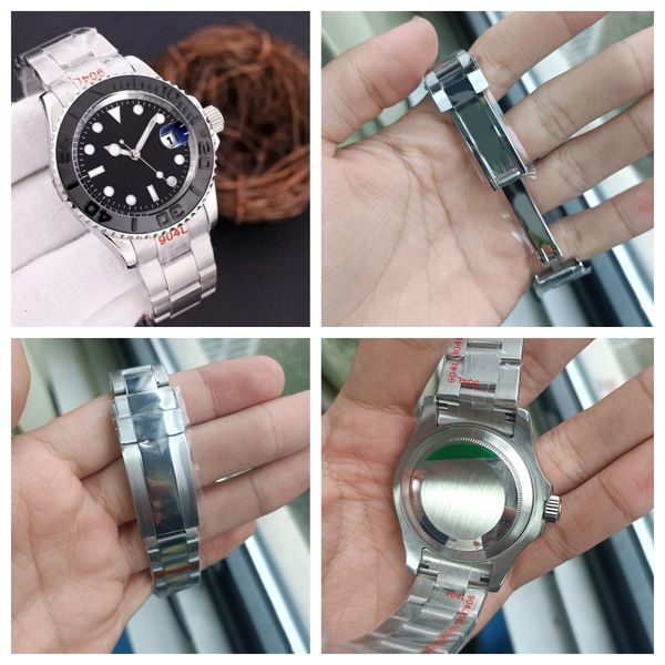 

Luxury men's mechanical automatic watch 40MM 44MM stainless steel black dial sapphire waterproof fashion folding strap montre de luxe dhgat