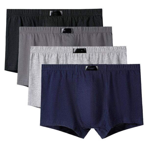 

underpants 4pcslot mens panties male shorts boxers underwear slip cotton large size 5xl 6xl 230420, Black;white