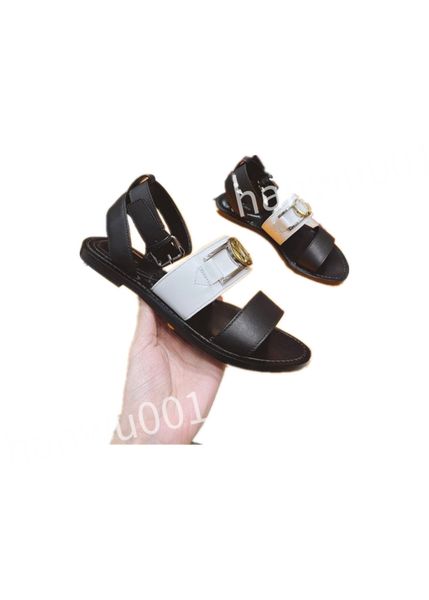 

new designer fashion women's sandals slippers leather shoes luxury atmosphere high quality, Black