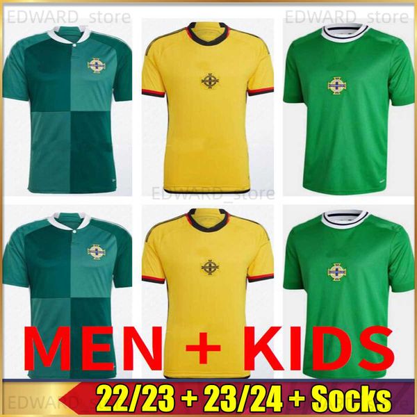 

northern ireland 23 24 blue evans soccer jerseys 22 23 home magennis thailand lewis saville mcnair ballard man kids kits women football shir, Black