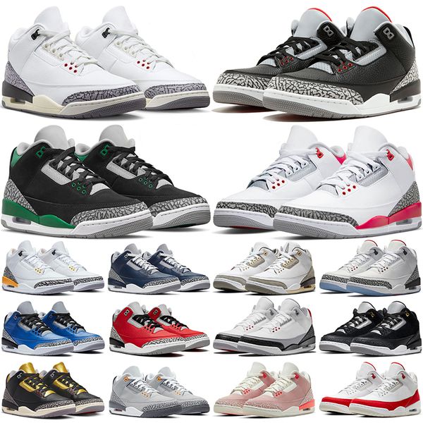 

3 3s men women basketball shoes sneaker jordens military canvas red thunder white oreo midnight navy unc neon sail infrared shimmer mens tra