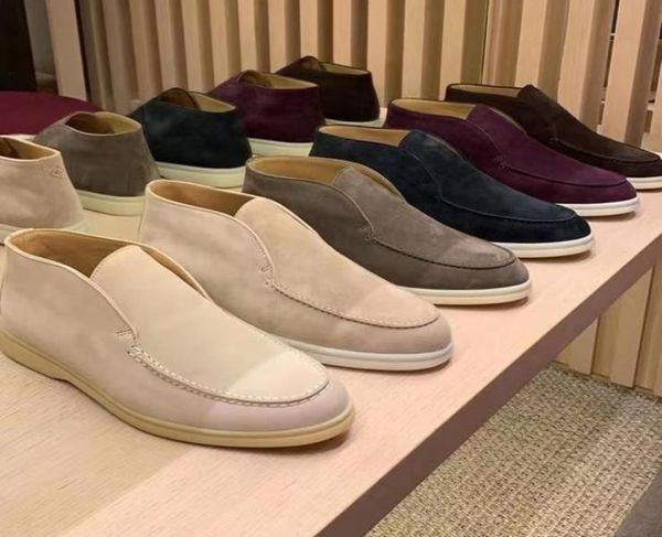 

lp piana open walk suede casual shoes ankle boots fashion women slip on men039s walking flats classic short boot luxury designe6521388, Black