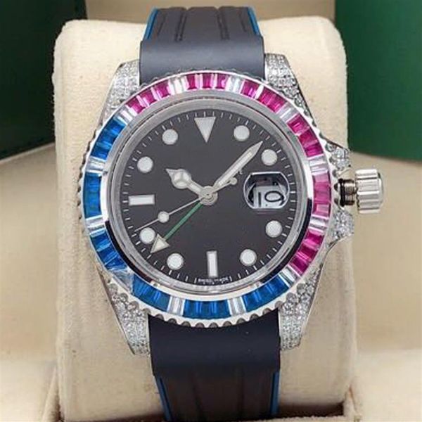 

fashion men's diamond watches diameter 40mm men's tape watches automatic mechanical watches super luminous trans210h, Slivery;brown