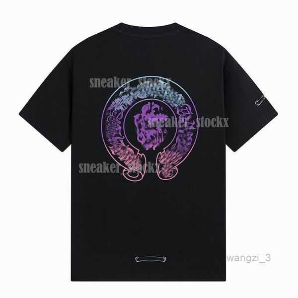 

chromesmen's t-shirts 2023 designers brand horseshoe sanskrit anskrit cross pattern sweater short sleeves tshirt 3 oiso, White;black