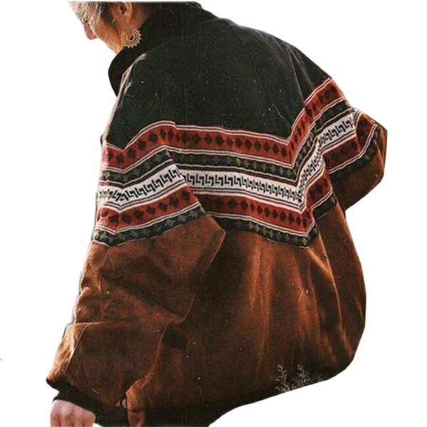 

leather winter 2022 fashion outerwear women/girl lapel print splicing catch fleece singlebreasted casual slim cottonpadded clothes, Black