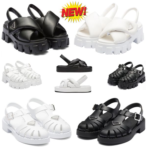 

prad lady black foam rubber platform sandals beach shoes luxury designer