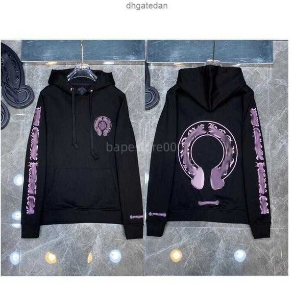 

designer s hoodies chrome winter sweatshirts heart hoodie long sleeve jacket loose coat hooded hoody men woman hip hop chromees hearts 67bg, Black