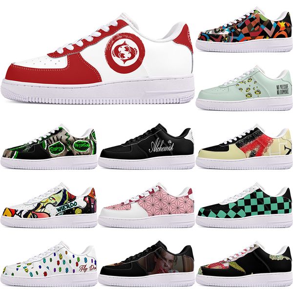

DIY shoes fashion lovely autumn mens Leisure shoes one for men women platform precious sneakers Classic cartoon graffiti trainers comfortable sports 10011