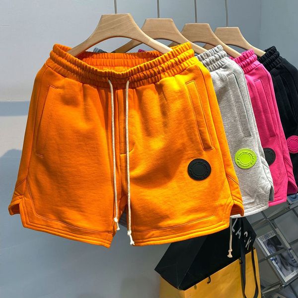 

men s shorts american style ins basketball pants labeled sports casual five minu trend loose hundred with solid color 230421, White;black