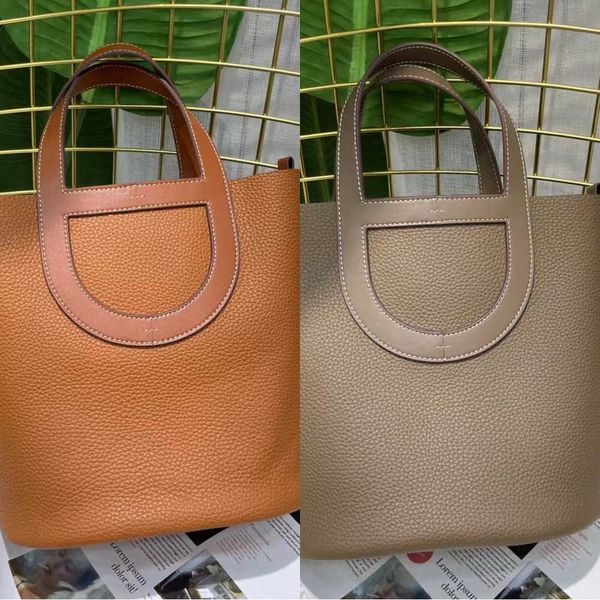 

designer luxury bag bucket and winter h layer cow pig nose vegetable basket children's messenger soft leather tote bag33scjxhy picotin