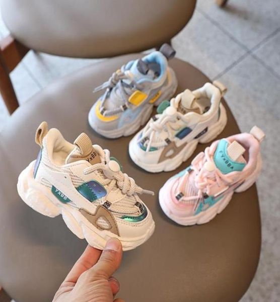 

athletic outdoor kids shoes mesh sneakers girl young children039s flat basketball sports little boy baby casual running plush1492460, Black