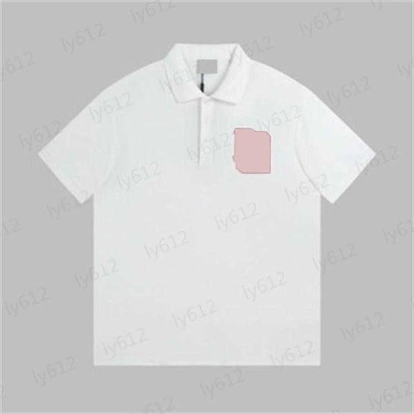 

mens designer summer spring clothes dark green fashion casual luxury classic brand pattern printed bead lapel polo shirt men t-shirts 0206, White;black