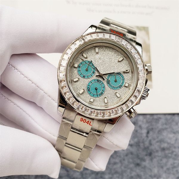 

iced out watch automatic mechanical watches men wristwatches 40mm stainless steel life waterproof diamonds wristwatch montre de luxe, Slivery;black