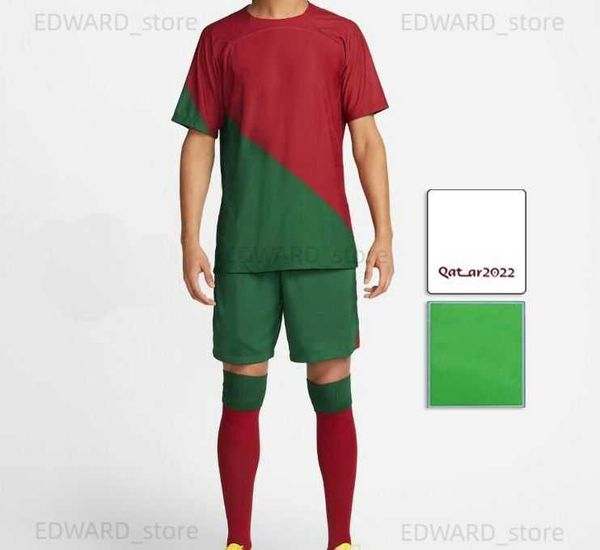 

2022 portugueses soccer jersey men kids kit uniform sets bruno fernandes diogo j. danilo portuguesa j. otavio ronaldo joao felix football sh, Black