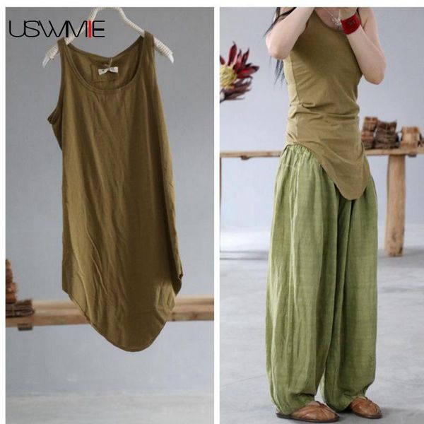 

tanks tank solid color streetwear retro asymmetric solid color women vest sleeveless oneck tank top, Black;white