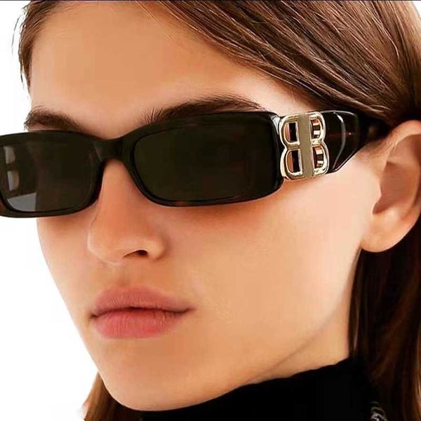 

fashion frames l'oreo 18071b small frame square women uv resistant sunglasses for men 2023 new glasses, White;black