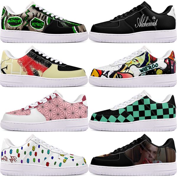 

DIY shoes comfortable autumn mens Leisure shoes one for fashion men women casualplatform sneakers Classic cartoon graffiti trainers comfortable sports 9283