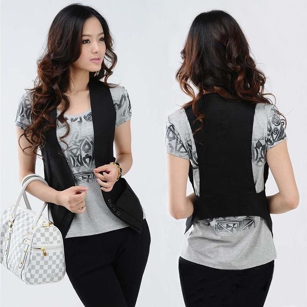 

vests damska kamizelka damska kamizelka slim kaross, Black;white