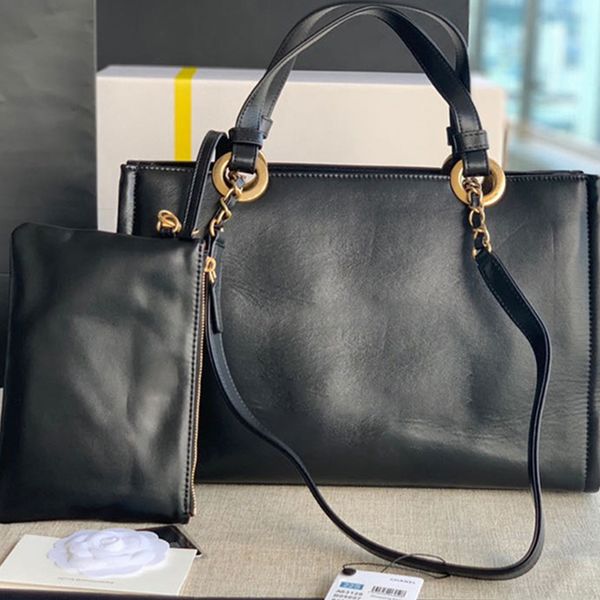 

designer tote bags luxury shopping bag 1:1 quality calfskin handbag 34cm with box mc187