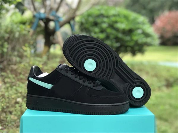 

2023 authentic tiffany&co. 1 low outdoor shoes 1837 forces blue black multi color leather suede men women sports sneakers dz1382-001 with or, Red;white