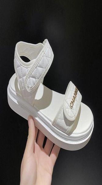 

luxury designer ladies sandals summer fashion sew lattices comfortable platform solid leisure open toe roman style sandals x05231702362, Black