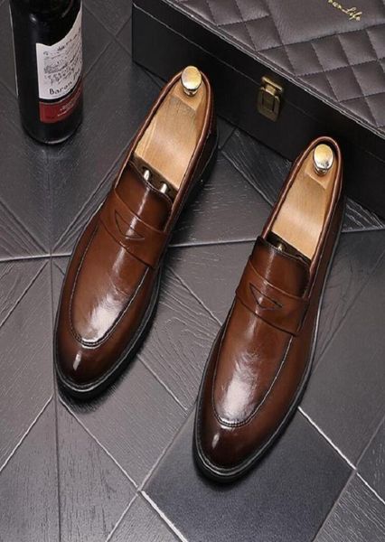 

men039s luxury leather shoes casual driving oxfords flats shoes mens loafers moccasins4039790, Black