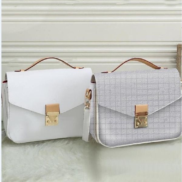 

white flower grid print messenger bags classic postman handbag women shoulder bag crossbody purse lady paris printing white flower283y