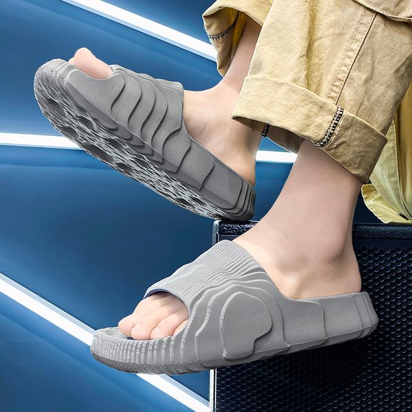 

slippers outer wear thick-soled slippers men summer fashion seaside beach shoes casual spider web sandals integrated sandals 230421, Black