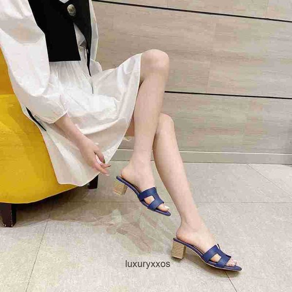 

litchi slide oasis mesh shoe board 2023 orans high beach designer leather slippers sandal heels fashion summer outwear thick o8id