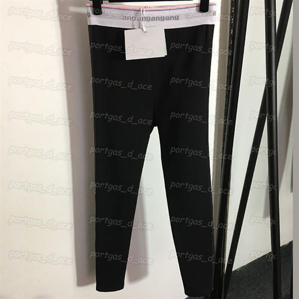

lettered webbing women pants side letter bottom pants elasticated waist black leggings263b