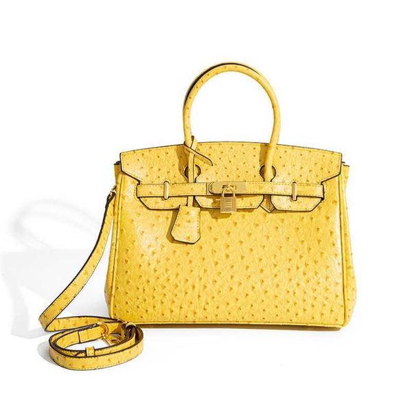 

herms birkin large capacity cowhide ostrich pattern bag fashion style 2021 new genuine leather one shoulder crossbody handbag for women ayw