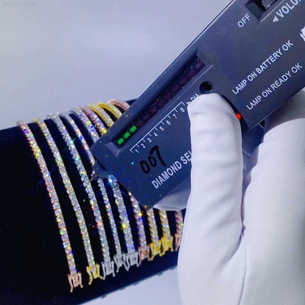 

wholesale round cut cluster 2mm 5mm 4mm bracelet 3mm 925 sterling silver necklace moissanite tennis chain