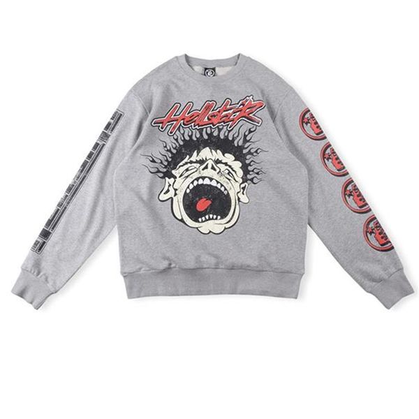

plus size sweatshirts printing men women's high-quality round neck pullover326y, Black;brown