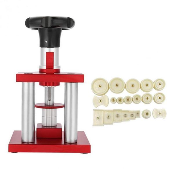 

repair tools & kits steel spiral back case closer rear cover remover watch press tool fitting with 20pcs molds red261q