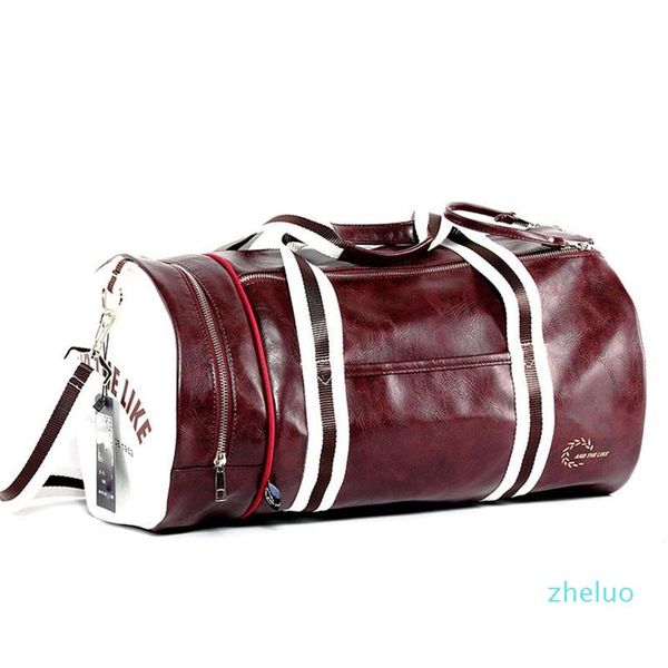 

outdoor bags sport gym bag for women men shoulder with shoes storage pocket fitness training waterproof leather travel249d