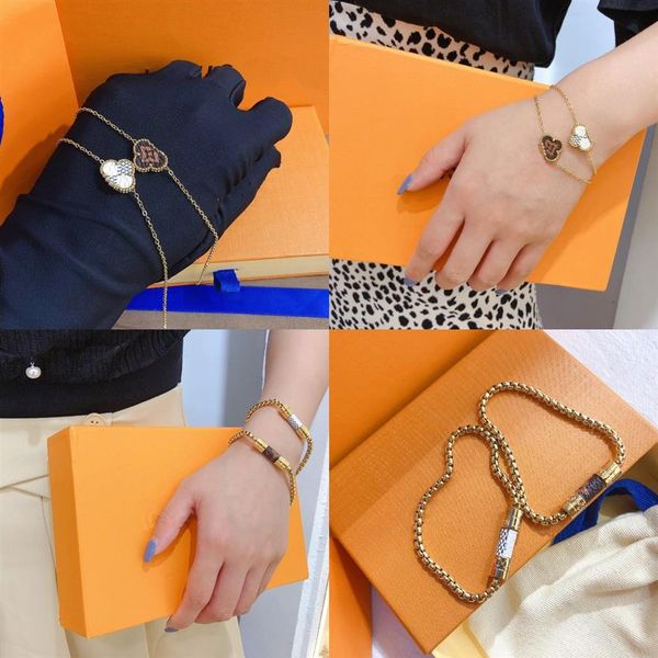 

classic premium jewelry chain bracelet charming luxury style bracelet exquisite womens gift fashion popular brand selected birthda308p, Black