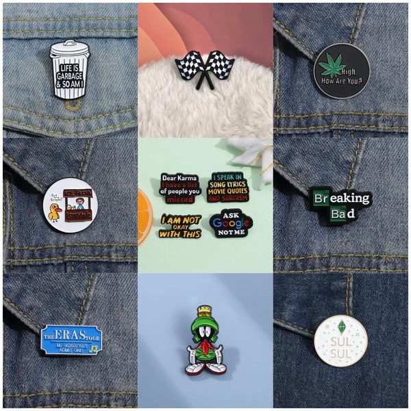 

Racing Enamel Pins Brooches Cute Animal Kids Kawaii Metal Badge For Women Girl Fashion Jewelry