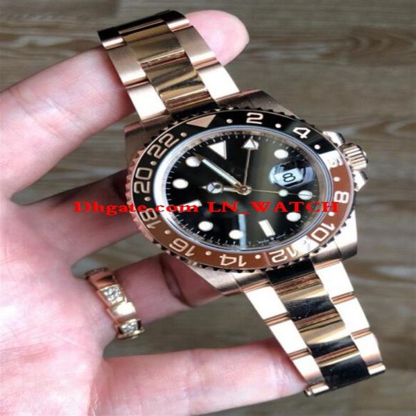 

2020 new mens watch ceramic bezel sapphire cystal stainless steel with glide lock clasp automatic mechanical mens watches236y, Slivery;brown
